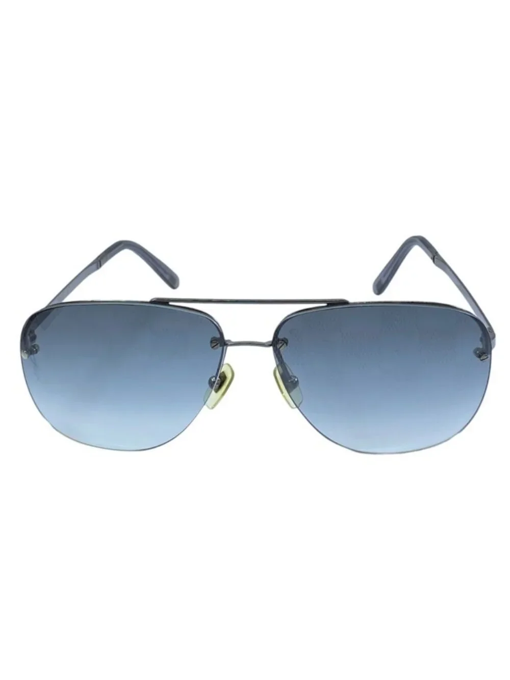 Louis Vuitton Sunglasses Soco Damier Teardrop Acetate Metal Blue Black Eyewear